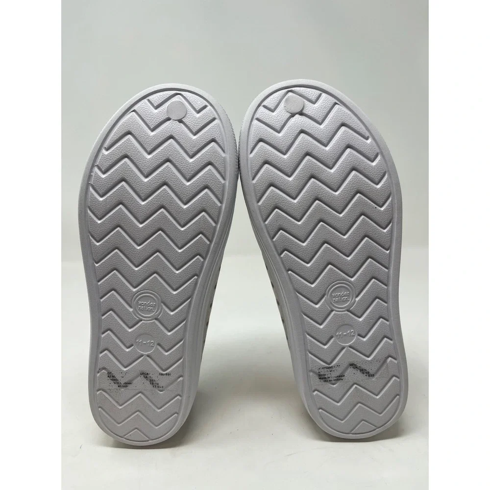 Wonder Nation Slip On Water Shoes Kids 11-12 Champagne Gold Excellent Perforated
